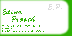 edina prosch business card